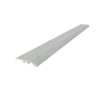 Indoor Flooring 0.31 in. T x 1.93 in. W x 94.48 in. L End Molding in Clamshell Gray