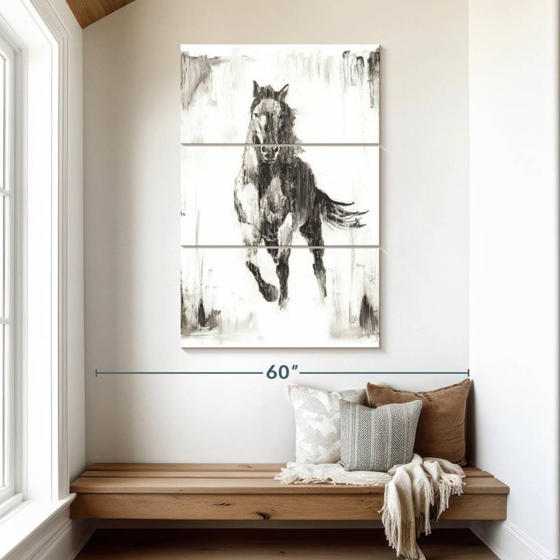 Brampt Rustic Black Stallion II, 50" H x 32" W