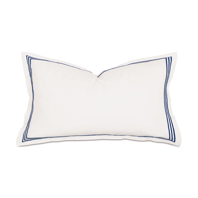 Tessa Cotton Sham Set, Ivory/Navy, King, Multi-stripe