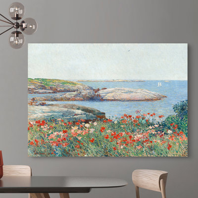 Poppies, Isles Of Shoals by Childe Hassam - Wrapped Canvas Print