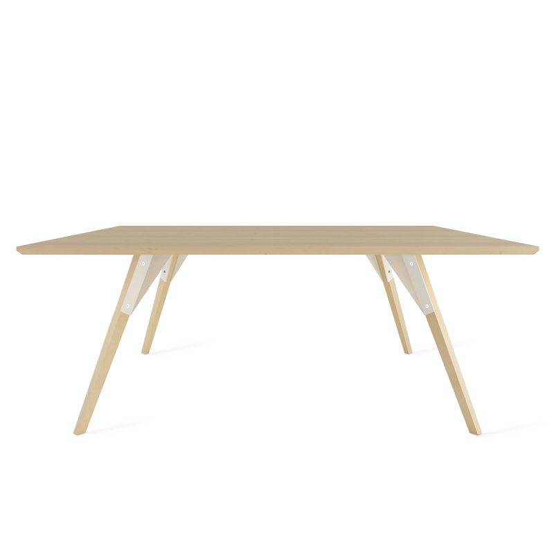 Table basse clarke, H 18 po x L 46 po x l 46 po, Érable, Érable / blanc