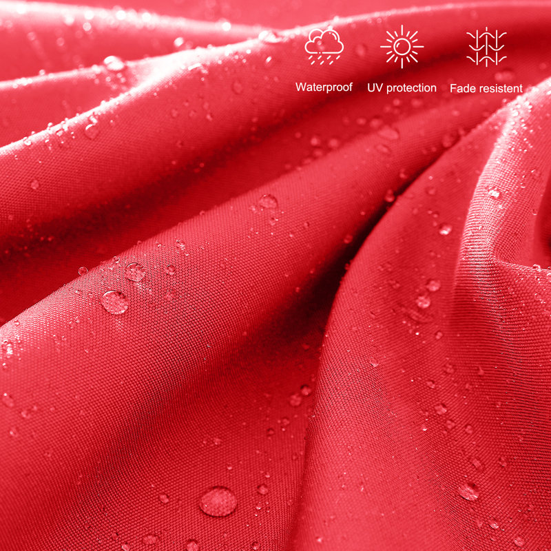 Hobert 9' Market Umbrella, Red, 94.5" H x 106" W x 106" D