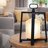 Lantern With White Glass Insert, Fir Wood And Iron Loop, 17 Inch