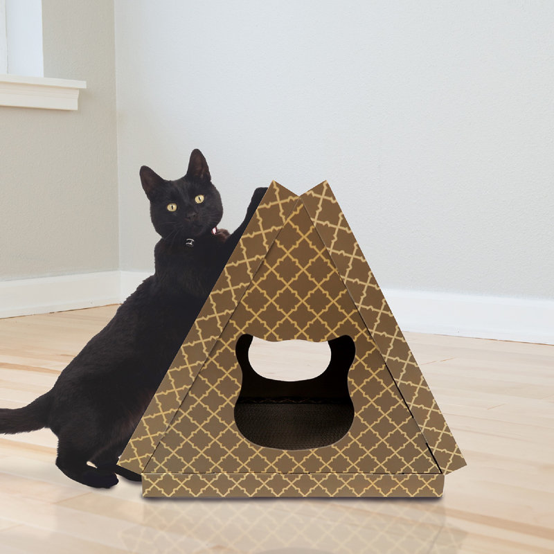 18 " H Cat Scratching Post, Brown