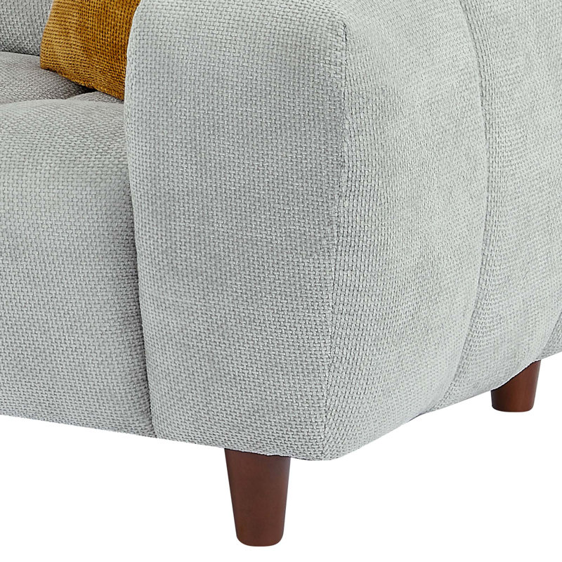 Canapé modulaire convertible 111,81 po Marshmallow, Tissu gris pâle