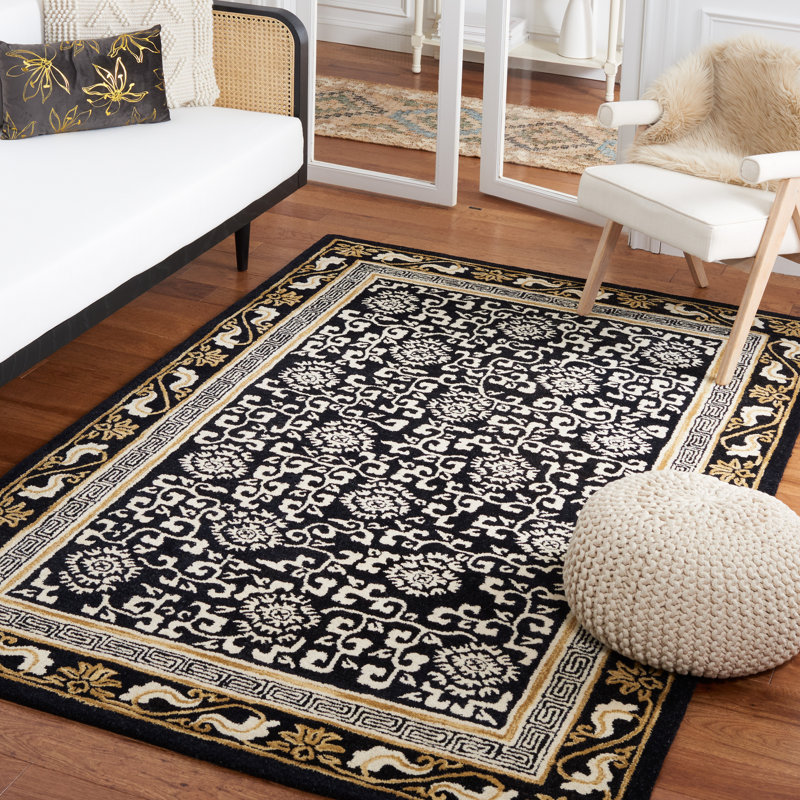 Dural Hand Tufted Wool Oriental Rug, Rectangle 5' x 8'