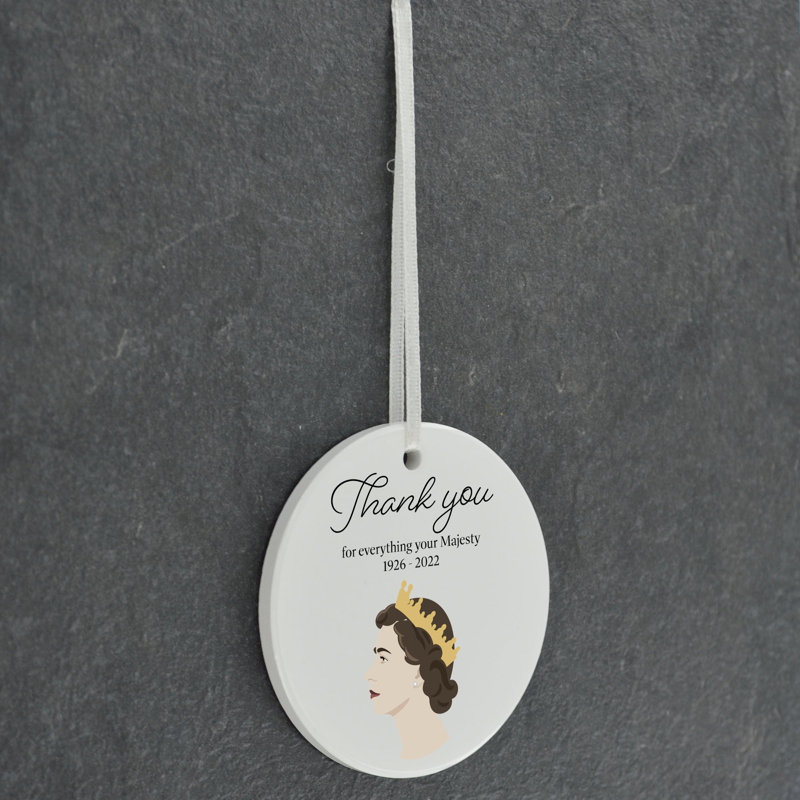 Sanson Queen Thank You Young Circle Shaped Ceramic Ornament