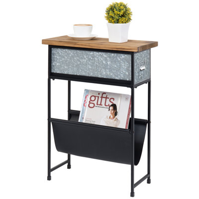 Solid Wood Free Standing Magazine Rack