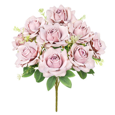 Bouquet de tiges de roses artificielles gardénia