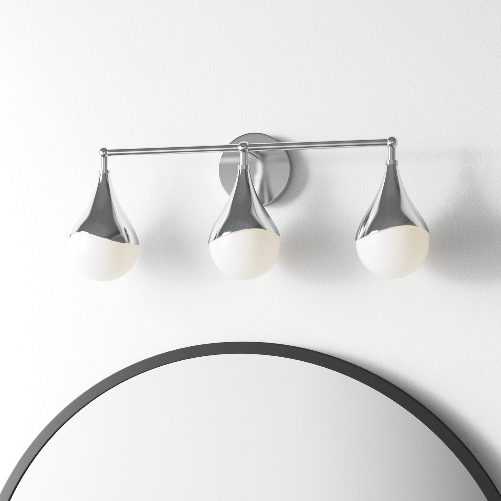 Algiers 3 Light Dimmable Vanity Light, Polished Nickel