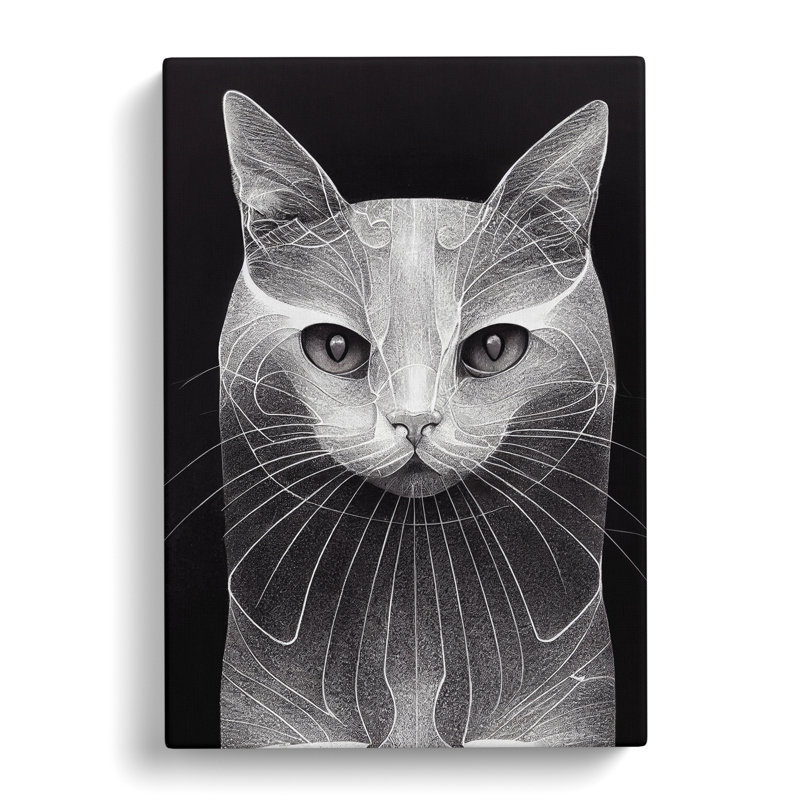 Balanced Cat - Wrapped Canvas Print, 50cm H x 35cm W x 3cm D
