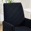 Chaise de bureau ergonomique à dossier mi-haut et relevable, en velours côtelé noir rayé, base en métal doré, coussin en mousse à mémoire de forme souple, forme en S pour un soutien lombaire, un confort des épaules et des coudes, coutures de haute précision.