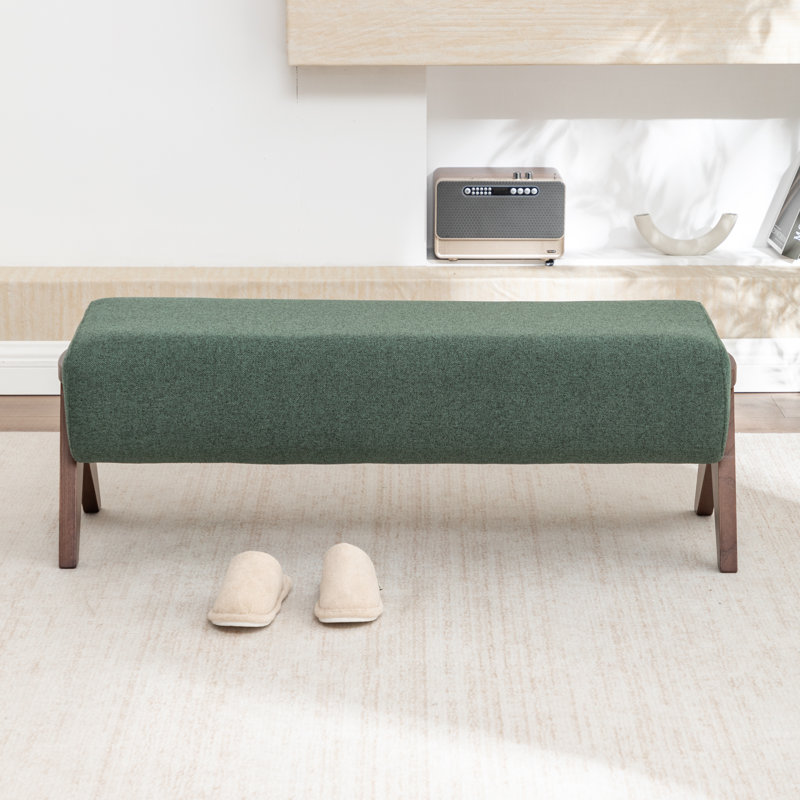 Banc en bois massif Chenice, Vert