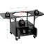 Chariot de barbecue extérieur pour la cuisson de style gros œuf, structure en métal avec panneaux latéraux pliables, grils compatibles de 20 à 22 pouces, fer à repasser robuste, grand compartiment de rangement, installation facile, mobile et eau,