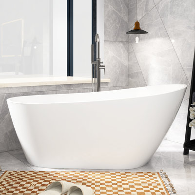 66.9'' x 31.5'' Freestanding Soaking Acrylic Bathtub