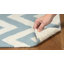 Tapis bleu en laine, viscose et coton à tissage plat Naomi-16769868