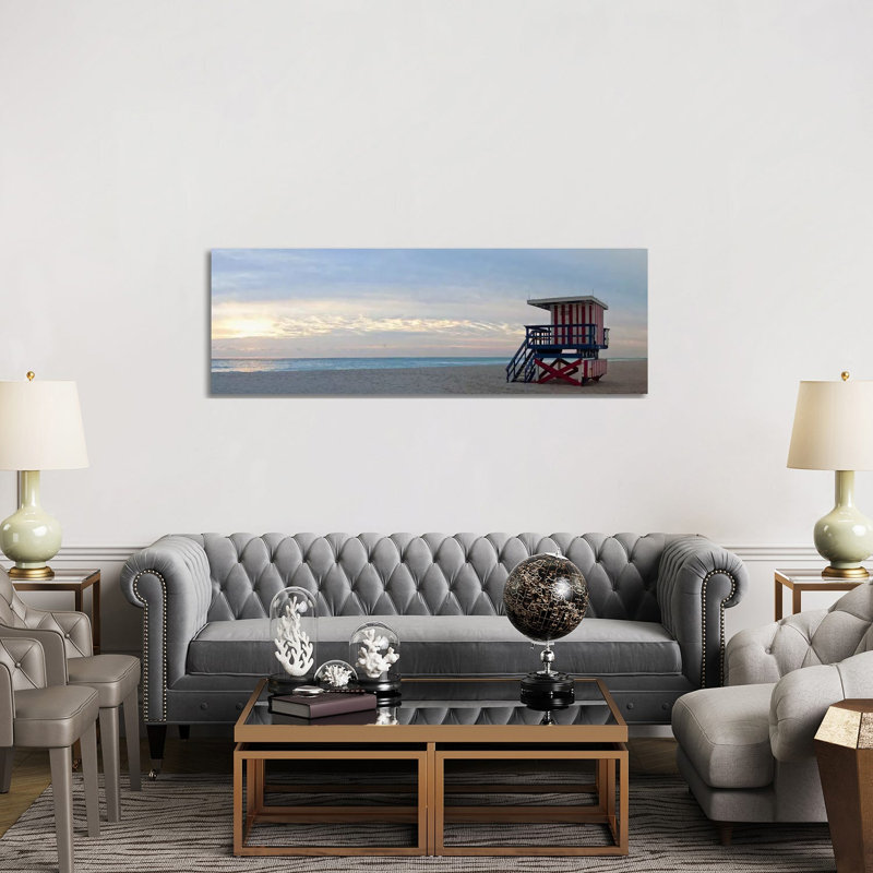 Lifeguard On The Beach, Miami, Miami-Dade County, Florida, USA by Panoramic Images - Wrapped Canvas Panoramic Print