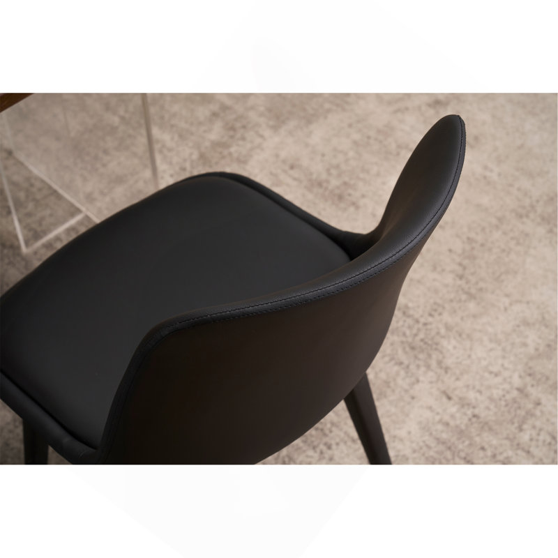 Chaise de salle à manger, ensemble de 4 chaises de salle à manger de cuisine modernes, chaises d'appoint de salle à manger rembourrées en plastique avec pieds en plastique