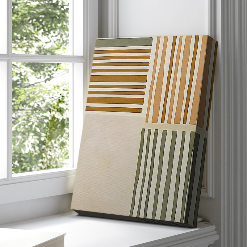 Toile tendue abstraite avec châssis Cxx - prêt à être accroché, H 48 po x l 32 po
