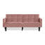 Velvet Futon Couch Convertible-1339343011