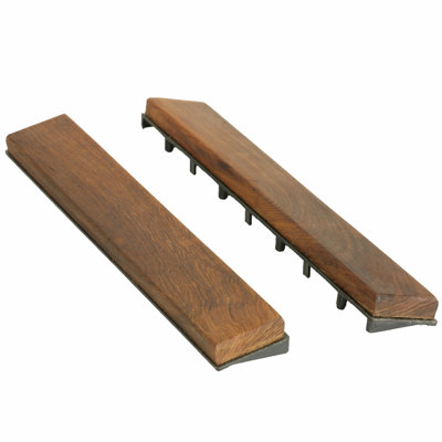 12'' L x 1'' W Wood Interlocking Deck Side Trim in Oiled