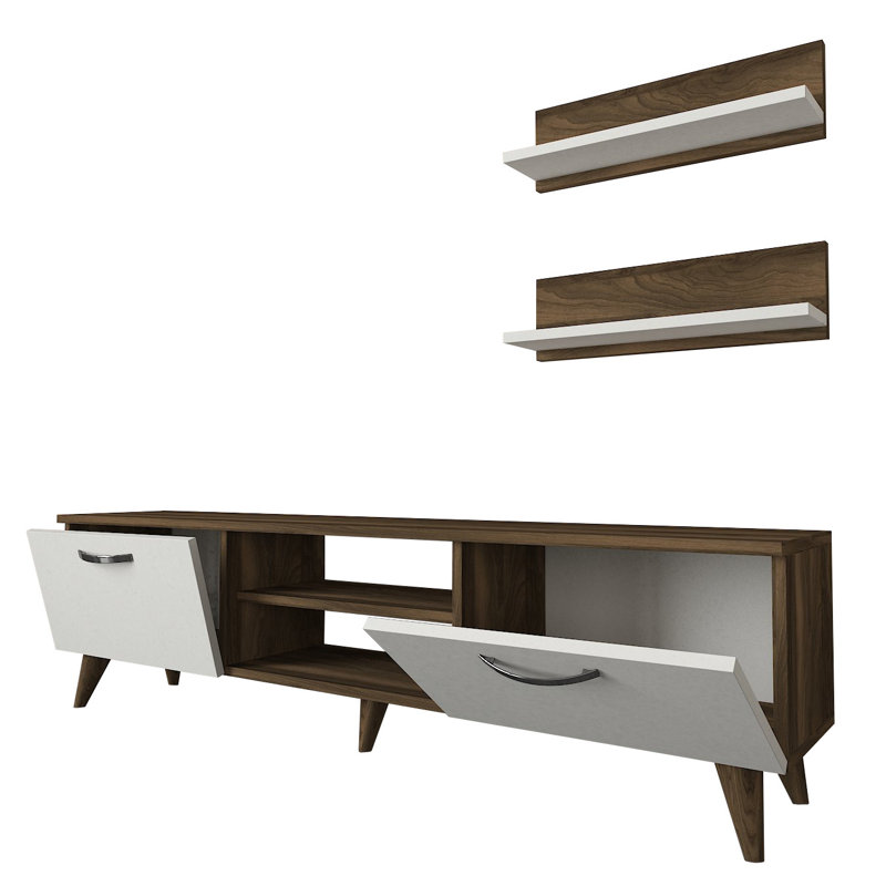 Unfinished TV Stand for TVs up to 55", White