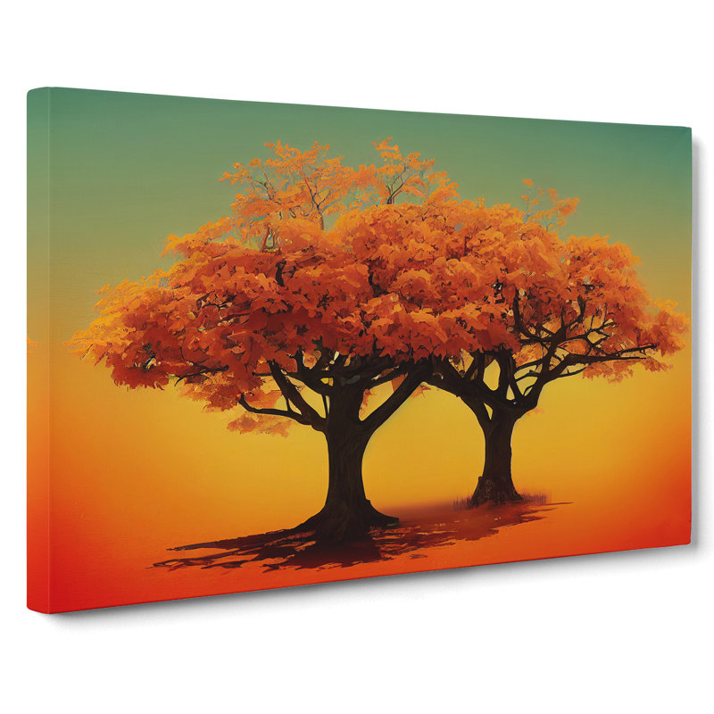 Blooming Trees - Wrapped Canvas Painting, 35cm H x 50cm W x 3cm D
