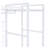 Armoire ouverte avec rails suspendus, tablettes et tiroirs, blanc