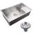 Daweier 33" L x 18" W  Handmade Undermount Single Bowl Stainless Steel Kitchen Sink