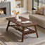 Table basse 47,24 "rectangulaire de style Mid-Century avec tablette de salon