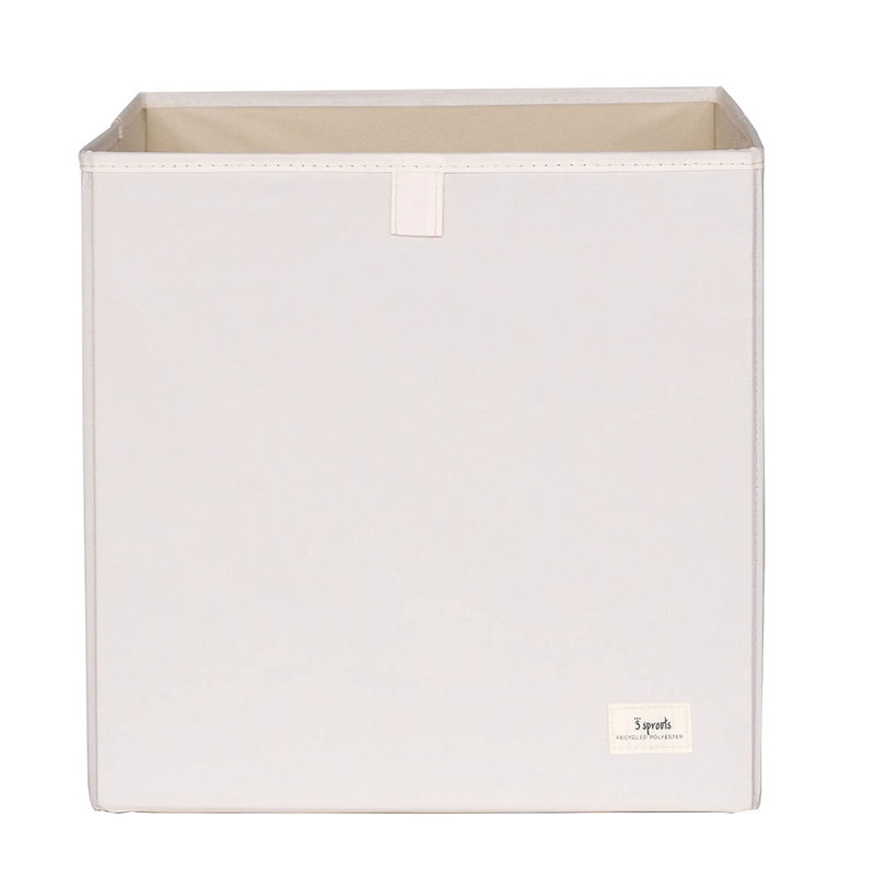 UBXS 3 Sprouts - Cube de rangement en tissu recyclé, Crème