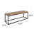 Jeco Industrial Wood And Metal Bench Outdoor Bench Garden Bench Outdoor Garden Bench Outside Bench-786176834
