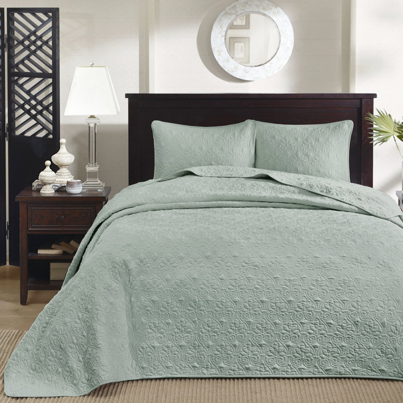 Twin/Twin Xl Quilt - Pre-Washed Cotton For Relax Gorgeous Quilting Comfortable Bedding Reversible Cozy Exquisite 2 Shams Included