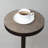 Jilyn Small Pedestal End Table Metal Base Side Table, Drinking Table w/ Scratching Distressed Finish
