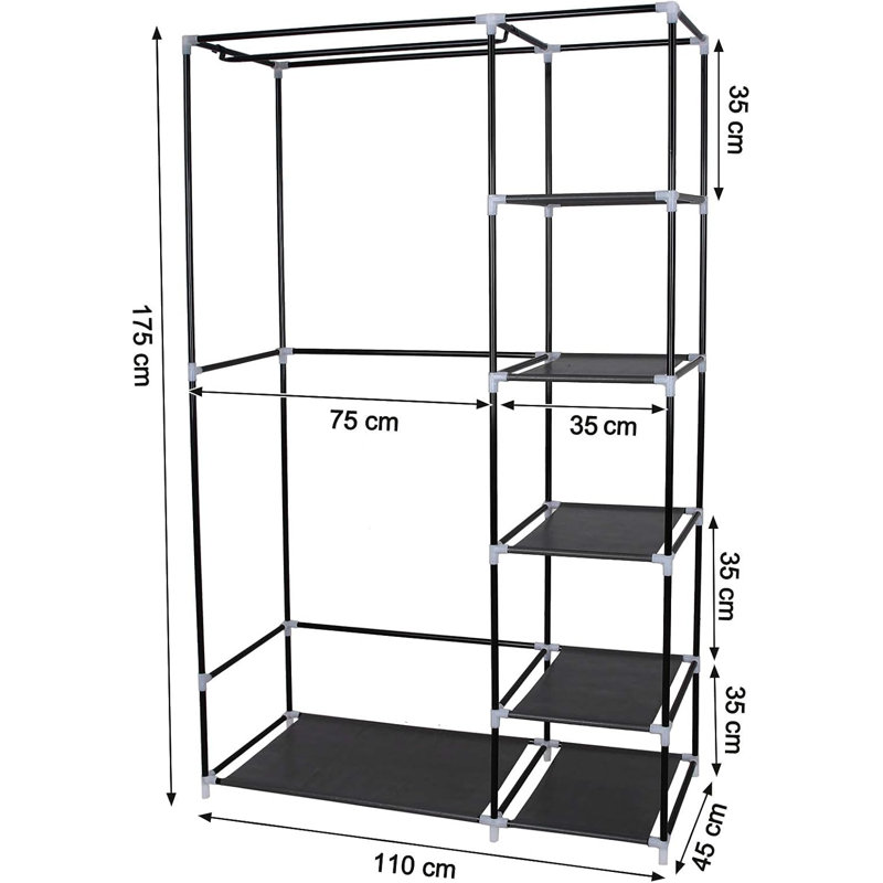 110cm Adjustable Portable Wardrobe