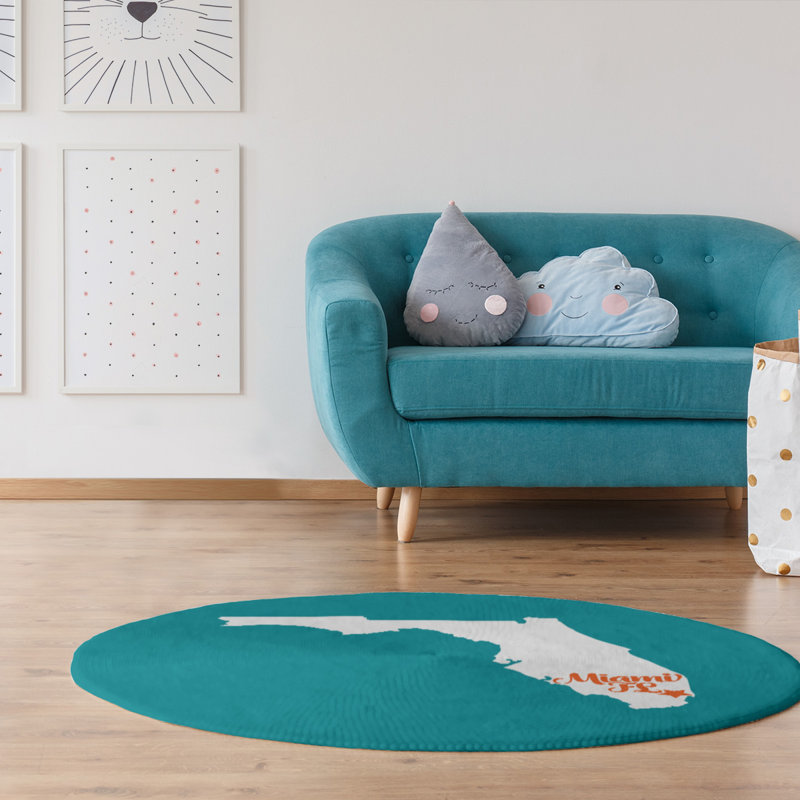 Tapis en polyester de couleur sports de la miami
