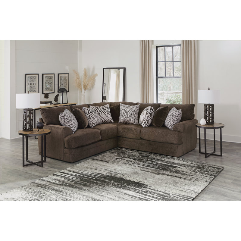 Canapé modulaire rembourré 2 pièces Michele avec 9 coussins décoratifs Michele