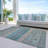 Julissara Teal Washable Indoor-Outdoor Rug - LOOMLAN-326957848