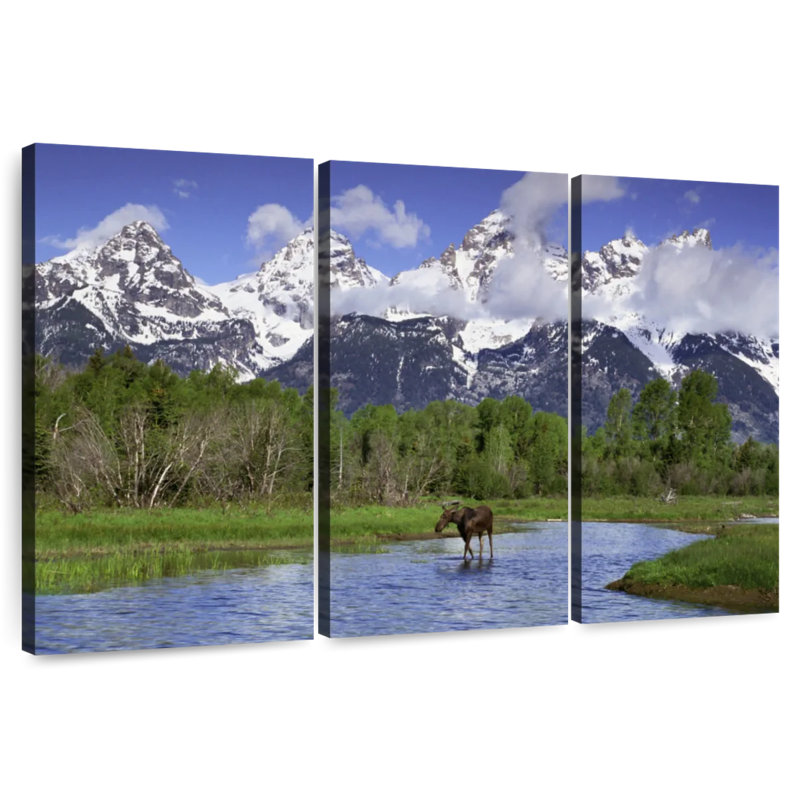 Orignal Alvord à la rivière Teton, H 20 po x l 33 po