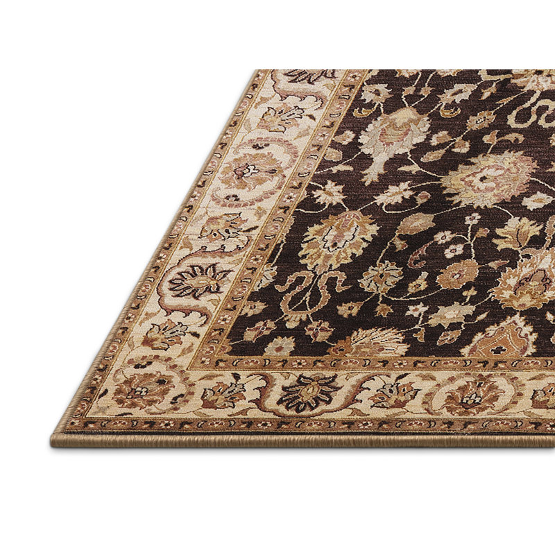 Tapis oriental noir / ivoire Giragos, Rectangle 4 pi x 6 pi