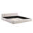 Elegant Beige Chenille Upholstered King Bed with Checkerboard Headboard – Plush & Modern Bedroom Furniture-1401359295