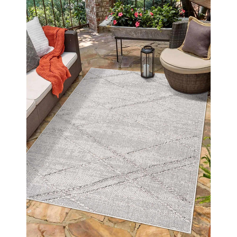 Tapis gris Voluntown, Rectangle 5 pi x 7 pi