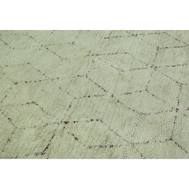 Deen Geometric Hand Woven Shag Area Rug, Rectangle 120 X 180cm