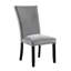 Chaises d'appoint de salle à manger en flannelette contemporaine gris clair et pieds en bois massif avec garniture Nalihead-1963774474