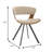 Hozaifa Upholstered Dining Chair With Curved Open-Back Design And Powder-Coated Iron Legs Twedt Collection-1117490825-1130399067