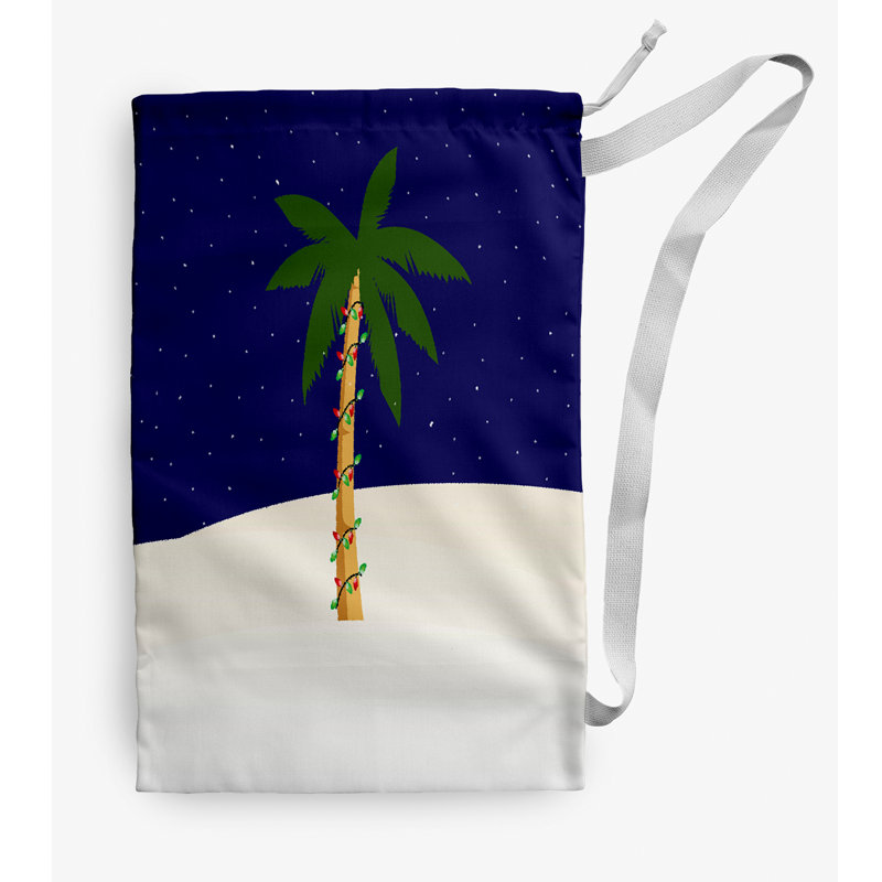 Sac à linge Filagree Ornaments Christmas, Petit (H 29 po x l 18 po), Bleu marine