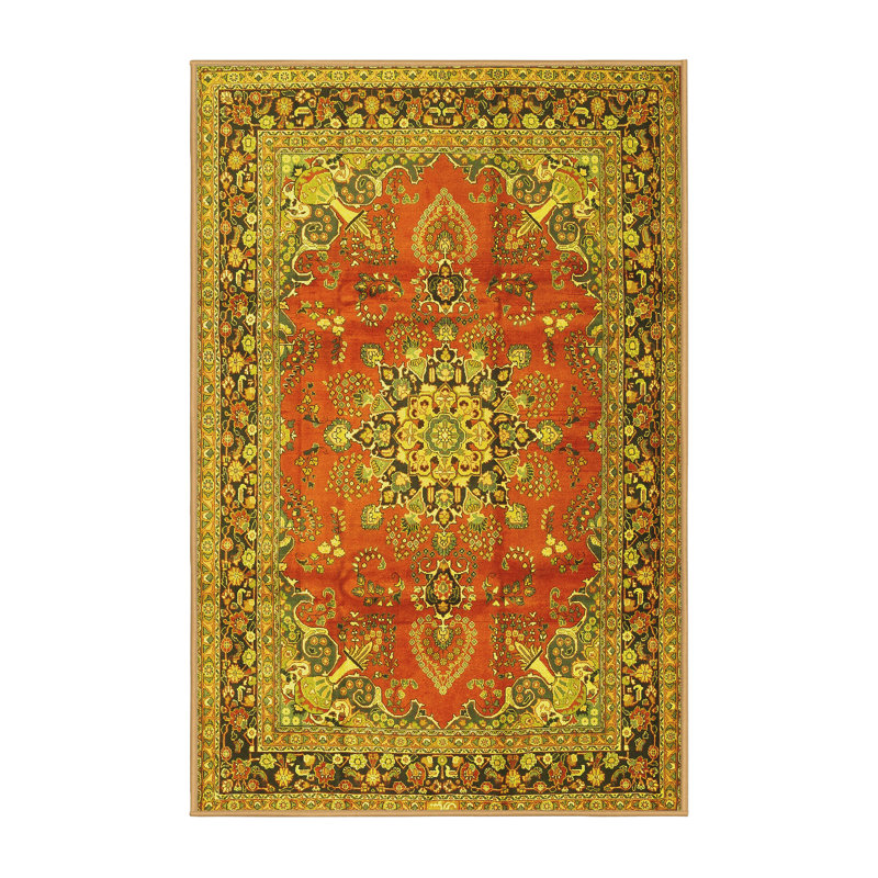 Washable Oriental Indoor Rug, Rectangle 2' x 4'
