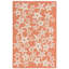 Tapis orange / blanc en polyester touffeté à la main Aernout-1337328357