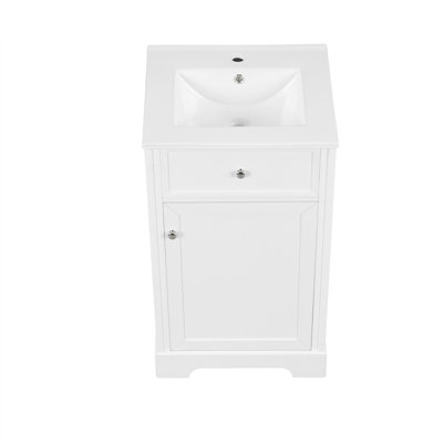 Salle de bain moderne avec panneau de rangement en MDF et meuble-lavabo Modern