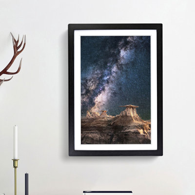 Starlight over Desert Rocks - Framed Print